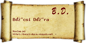 Bácsi Dóra névjegykártya